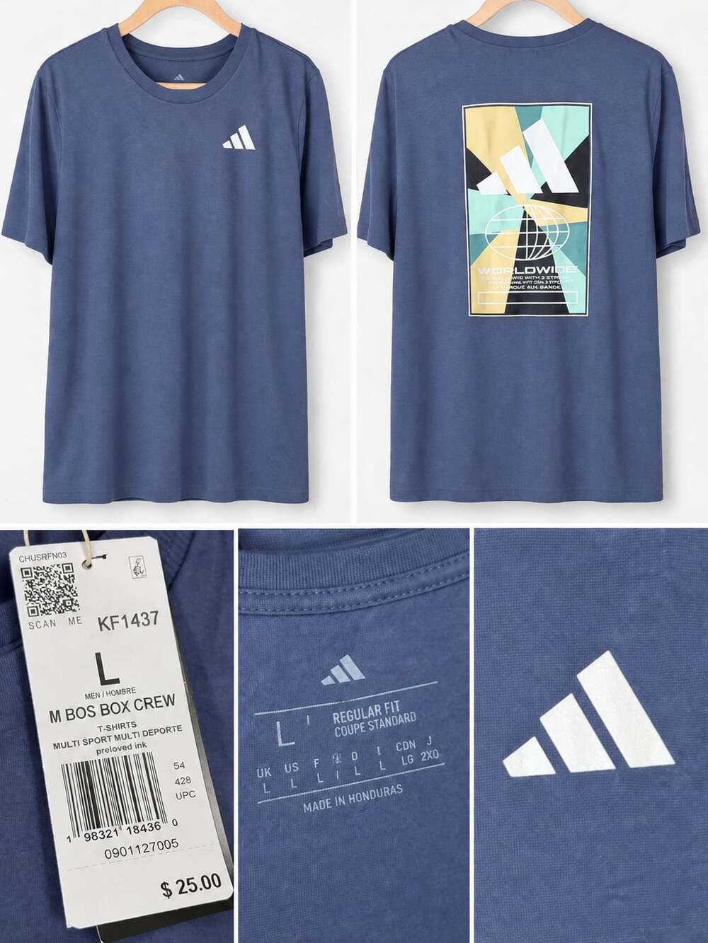 Adidas M BOS BOX CREW Men's Multi-Sport Graphic T-Shirt